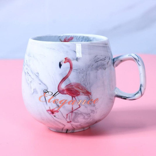 Rynx | Paw-sitively Charming Flamingo Ceramic Travel Mug: Your Cozy Companion for On-the-Go Sips