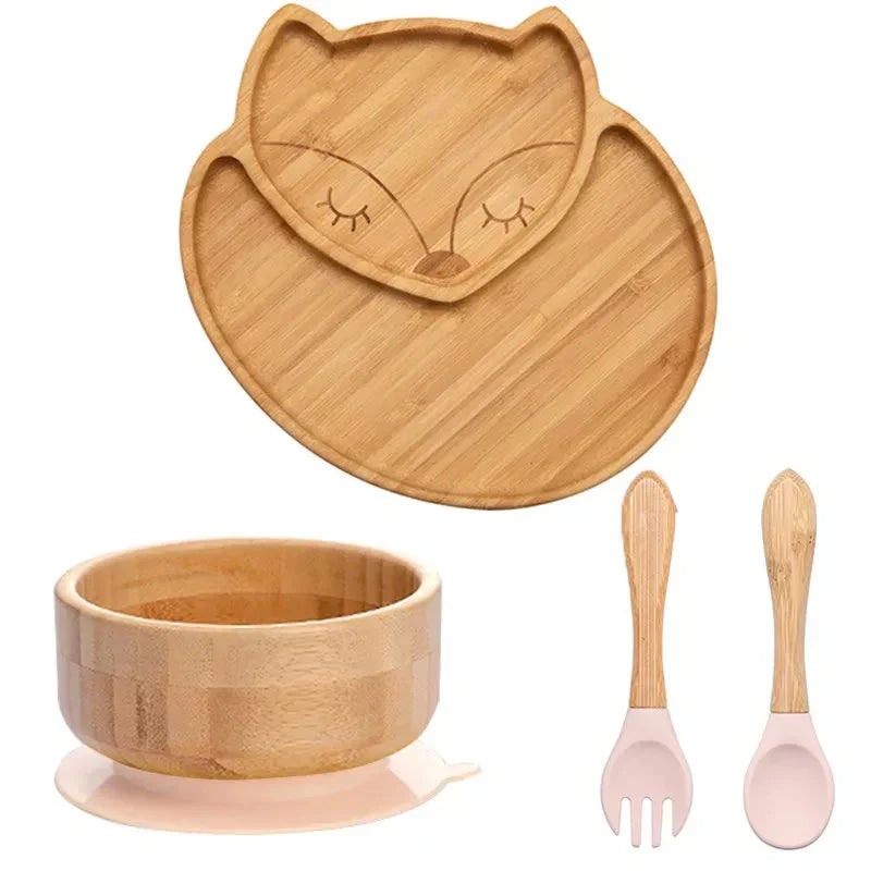 Rynx | Kids Dish Set with Suction Cup Bottom - EcoFeast