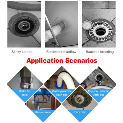 Rynx | Household Sewer Pipe Seal Ring - Anti-Odor Telescopic Washing Machine Floor Drain Plug Connector - Kitchen Bathroom Pipe Accessories