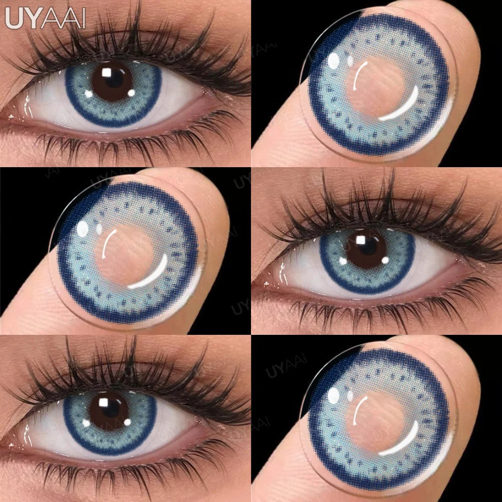 Rynx | 1 Pair Multi Contacts for Women y2k Korean Style Fashion Eye Lenses Blue Eye Color Contact Lens Purple Lenses Gray Natural Lens