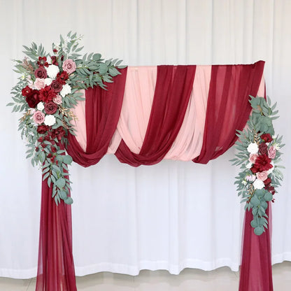 Rynx | Dusty Rose Wedding Arch Flower Decoration for Country Wedding Ceremony Floral Garland Reception Background Decoration