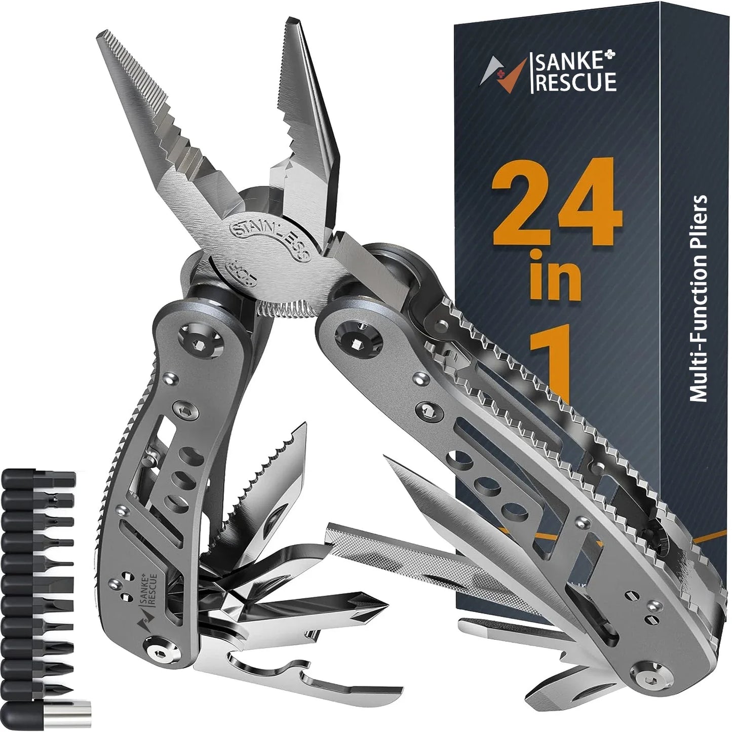 Rynx | 24-in-1 Multifunctional Universal Diagonal Pliers - Professional Electrician Wire Cutters, Durable Anti-Slip Repair Tools