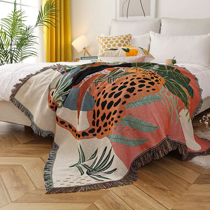 Rynx | Jungle Cats Woven Throw Blanket