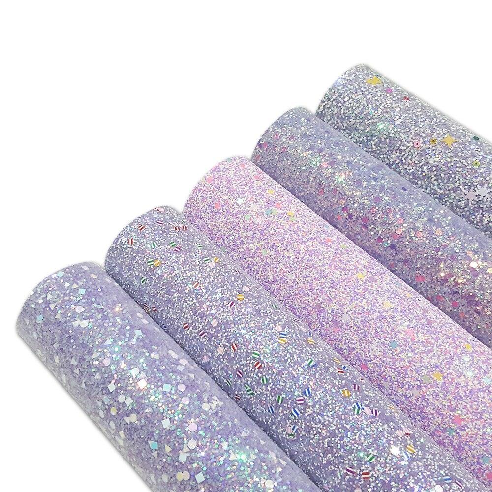 Rynx | Sparkling Purple Chunky Glitters Fabric Roll - Must-Have for Creative DIY Projects