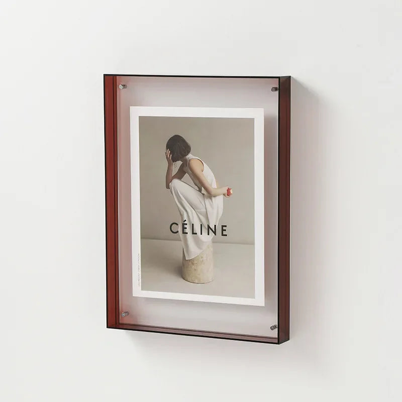 Rynx | FrameLuxe Double-Sided Acrylic Photo Frame | Transparent & Modern | Magnetic | Ideal for Home & Office