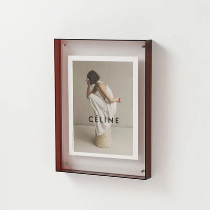 Rynx | FrameLuxe Double-Sided Acrylic Photo Frame | Transparent & Modern | Magnetic | Ideal for Home & Office