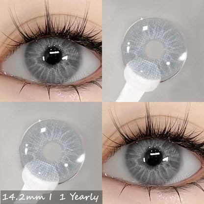 Rynx | New colored contact lenses for eyes 2 pieces blue colorful beautiful pupils green color lenses annually brown contact lenses 14.2 mm