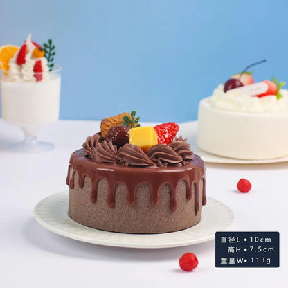 Rynx | Realistic Faux Fruit Cake Model for Home Decor and Photography - 1 pc. FCYY-MIX2