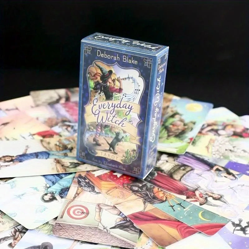 Rynx | 1 Box Everyday Witch Tarot Deck with Guide - 78 Card Set, Witchcraft Themed Party Game, Practical Magic Tarot Set