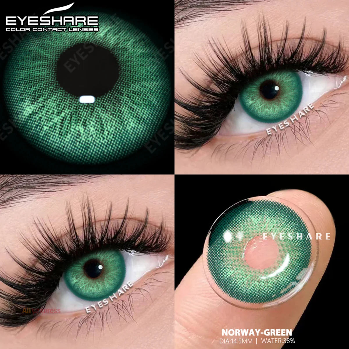 Rynx | 1 Pair Colored Contact Lenses Green Contact Fashion Blue Contact Gray Beautiful Pupils Brown Colored Lenses Yearly