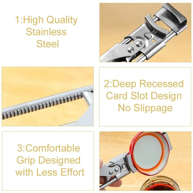 Rynx | Adjustable Stainless Steel Can Opener | Non-Slip Bottle Opener | New Kitchen Tool