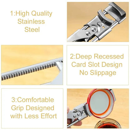 Rynx | Adjustable Stainless Steel Can Opener | Non-Slip Bottle Opener | New Kitchen Tool