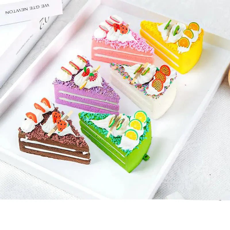Rynx | Playful Set of 6 Colorful PU Foam Cake Magnets for Creative Home Styling and Photography