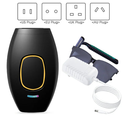 RYNX | Bikini Ipl 500,000 Flash Epilator Impulse Permanent Laser Epilator Painless For Women Hair Removal Home Use Devices black