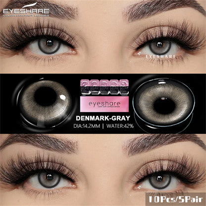 Rynx | Daily Lens 10pcs/5pairs Colored Contact Lenses Natural Gray Contact Daily Disposable 1 Day Use Colored Make-up Lenses