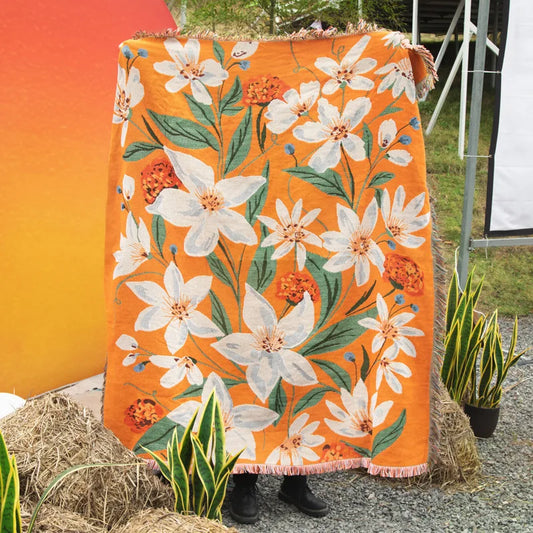 Rynx | Sunlit Bloom Throw Blanket