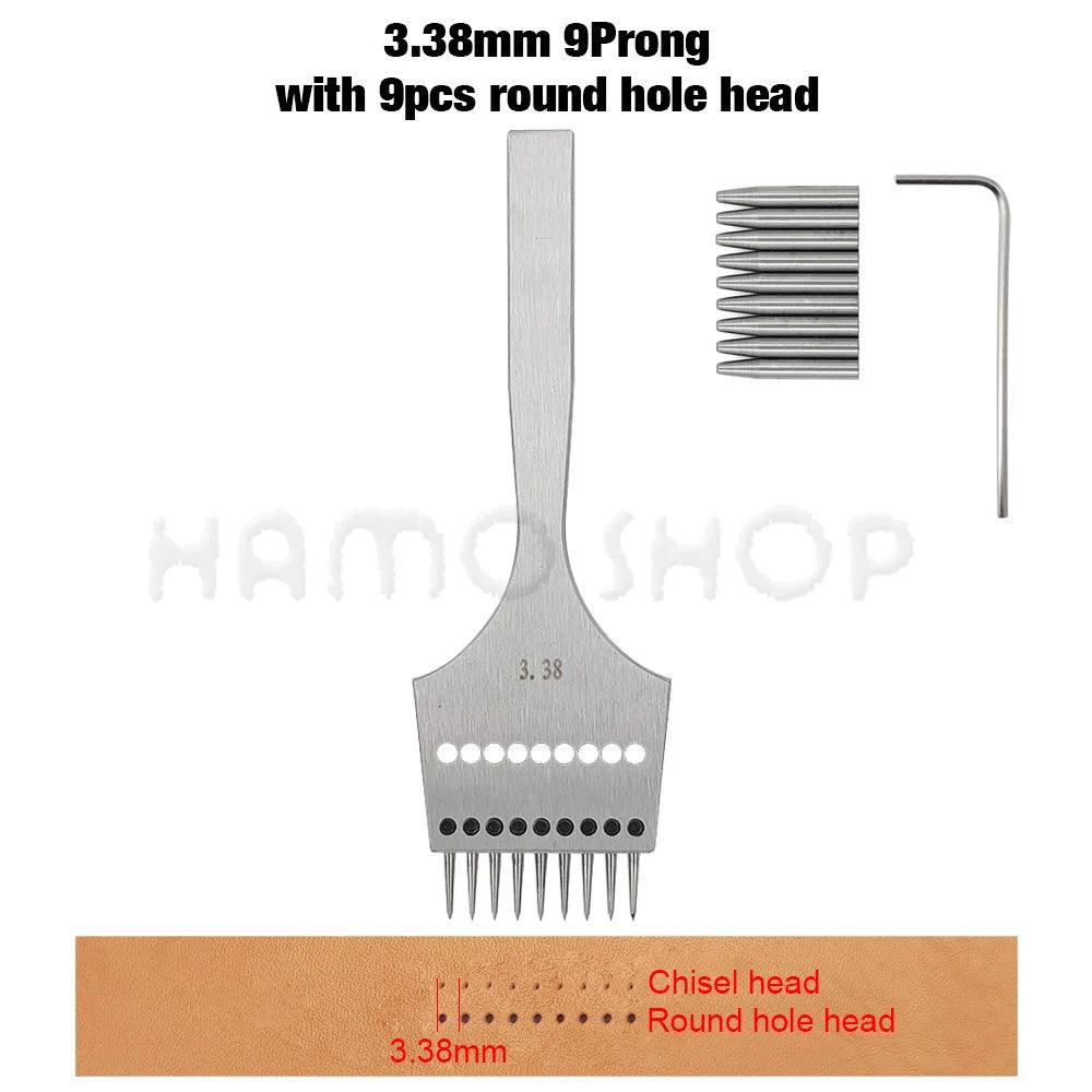 Rynx | Premium Replaceable Round Chisel Tool Set for Leatherworking