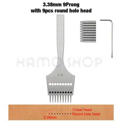 Rynx | Premium Replaceable Round Chisel Tool Set for Leatherworking