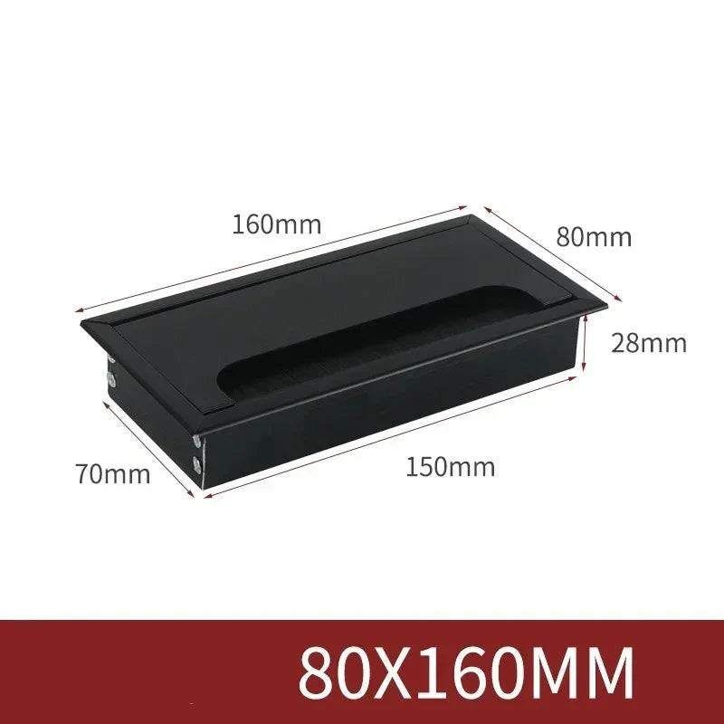 Rynx | Slim Rotatable Aluminum Table Cable Management Grommet with Flip-Top Access