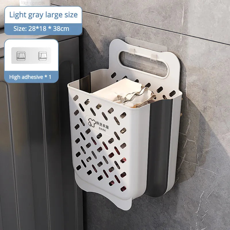 Rynx | Space-Saving Wall-Mounted Folding Laundry Basket - Your Household Laundry and Bathroom Organizer