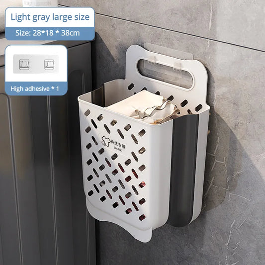 Rynx | Space-Saving Wall-Mounted Folding Laundry Basket - Your Household Laundry and Bathroom Organizer