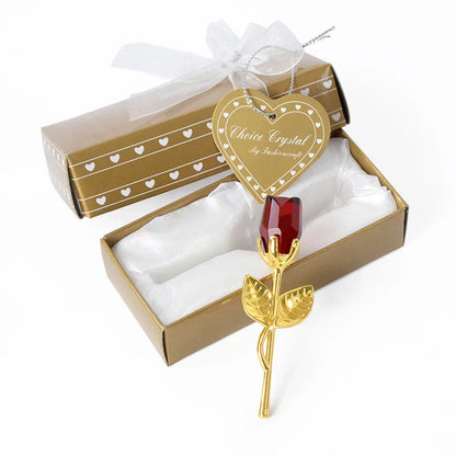 Rynx | Crystal Bear Glass Rose - Valentine's Day Gift, Fashion Ornament, Wedding Home Decor