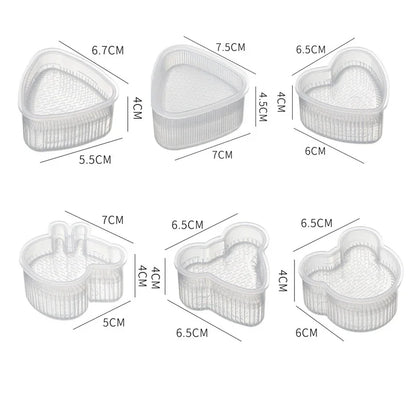 Rynx | Triangle Sushi Mould Kit - Kitchen Accessory for Onigiri Rice Ball and Bento, Easy-to-Use Sushi Machine Tool with Nori Cutter