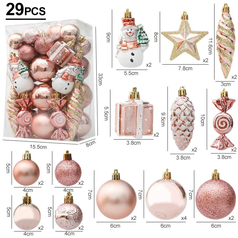 Rynx Christmas Tree Ornaments Red Candy Cane Hanging Decoration Large Pendants Set Christmas Decorations For Home 2024 Natal Navidad New Year