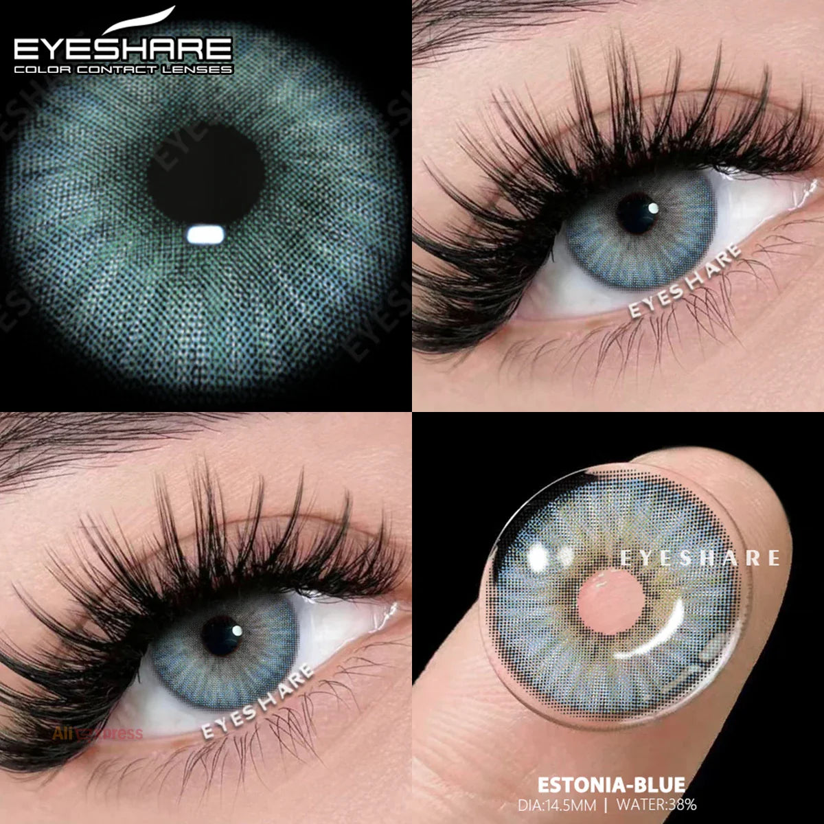 Rynx | 1 Pair Colored Contact Lenses Green Contact Fashion Blue Contact Gray Beautiful Pupils Brown Colored Lenses Yearly