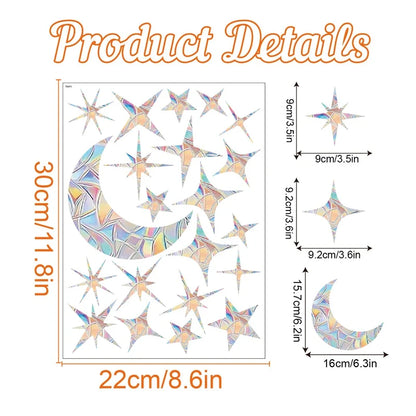 Rynx | PVC Rainbow Suncatcher Window Stickers | Cat Butterfly Prism Glass Wall Decal | Home Kids Bedroom Decoration