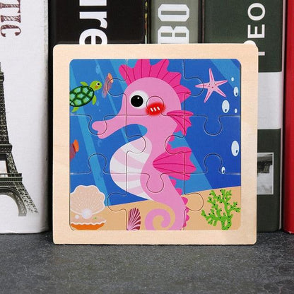 Rynx | Animal Adventure Wooden Tangram Puzzle Set - Creative Learning Toy for Children