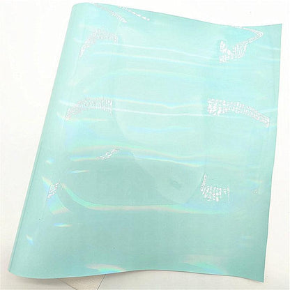 Rynx | Iridescent faux leather crafting sheet with sparkling star and heart design - 21x29CM