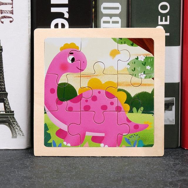 Rynx | Animal Adventure Wooden Tangram Puzzle Set - Creative Learning Toy for Children