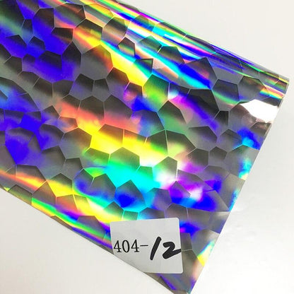 Rynx | Iridescent football pattern PVC jelly vinyl fabric - Ideal for creative projects