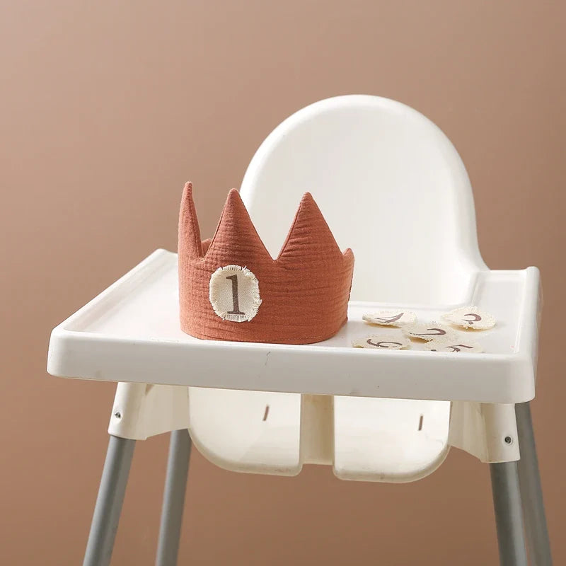 Rynx | Children's birthday fabric crown with interchangeable adhesive numbers