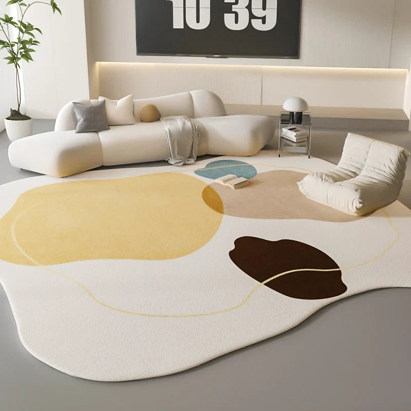 Rynx | Sara Luxe Irregular Pink Fluffy Rug – Soft and stylish for bedroom and living room