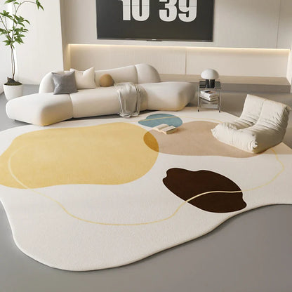 Rynx | Sara Luxe Irregular Pink Fluffy Rug – Soft and stylish for bedroom and living room