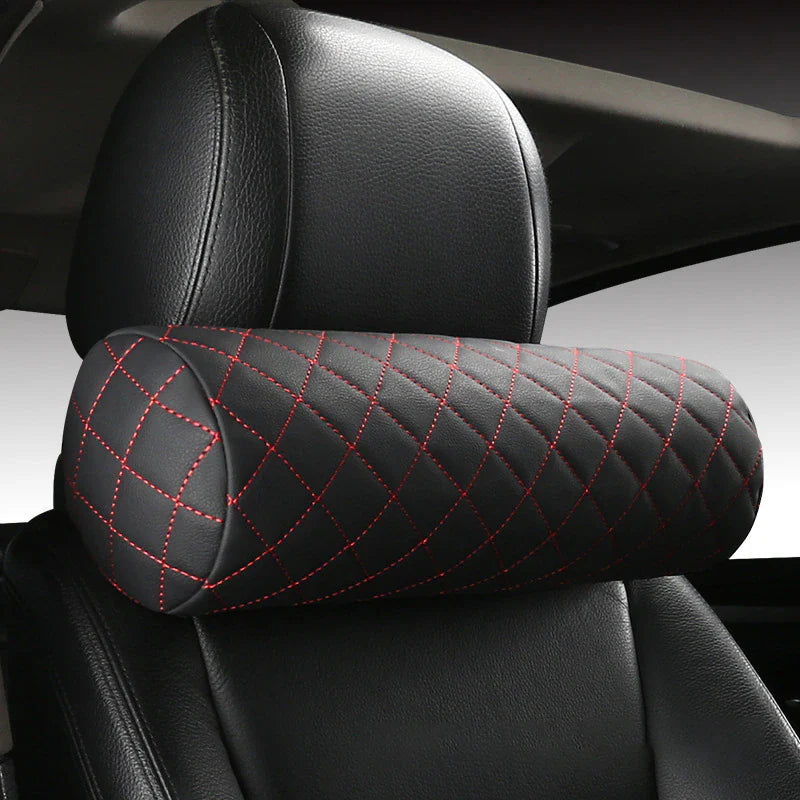 Rynx | Leather Memory Foam Car Neck Pillow Cervical Headrest Cushion