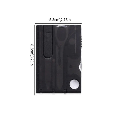 Rynx | Outdoor Camping Multifunctional Swiss Army Knife Card - Multi-Purpose Survival Tool with Lamp, Beauty Suit and Tool Card