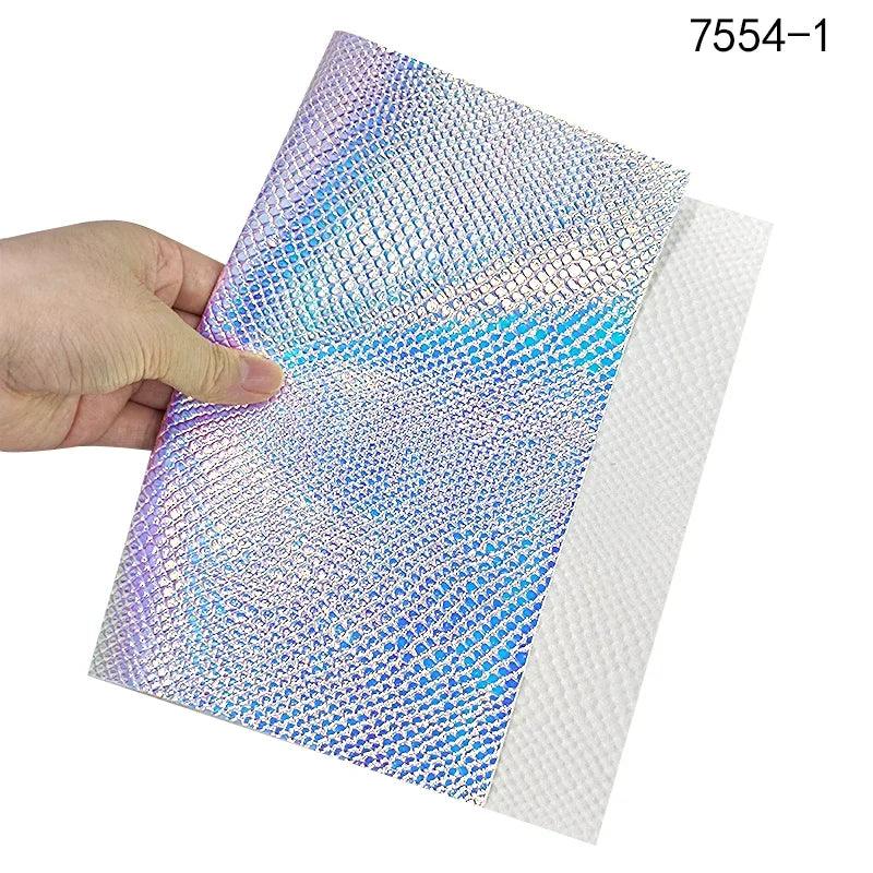Rynx | Iridescent Python Scale Holographic PU Fabric - Unleash Your Creative Potential