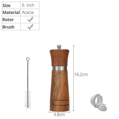Rynx | Customizable Ceramic Mill Acacia Wood Pepper Mill for Gourmets