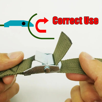 Rynx | 1M Lashing Strap with Buckle - Quick Release Nylon Cargo Tie Down, Adjustable Fastening Straps for Luggage and Bags, Fixing Tool