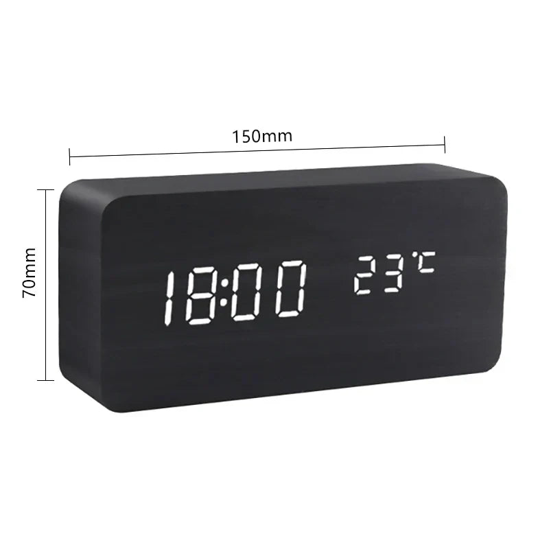 Rynx | Wood LED Smart Alarm Clock for Bedroom