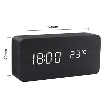 Rynx | Wood LED Smart Alarm Clock for Bedroom