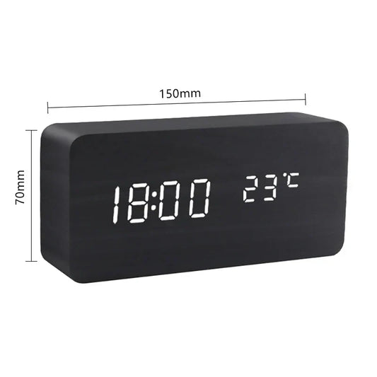 Rynx | Wood LED Smart Alarm Clock for Bedroom