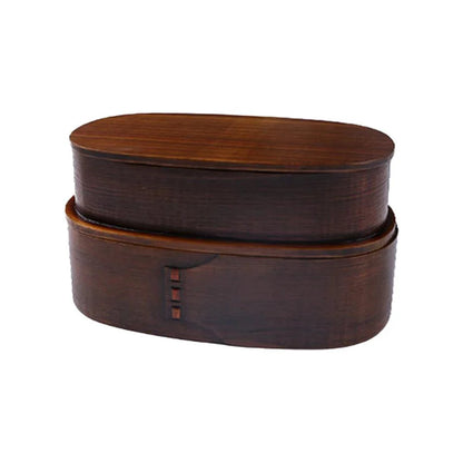 Rynx | Elegant Japanese Wooden Bento Box - Eco-friendly Portable Lunch Container for Meals, Sushi, and Snacks