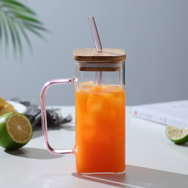 Rynx | Stylish Square Large Capacity Mug with Straw