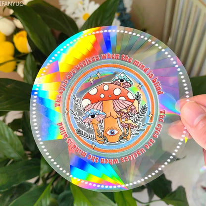 Rynx | PVC Self-Adhesive Glass Window Stickers | Sun Catcher Cat Moth Energy Suncatcher | Rainbow Prisms Sunlight Decals