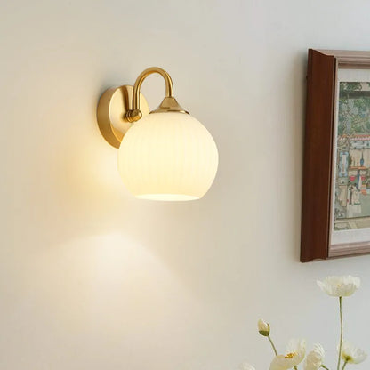 Rynx | ModernWall - Nordic LED Wall Lamp with Glass Dome for Atmospheric Indoor Lighting