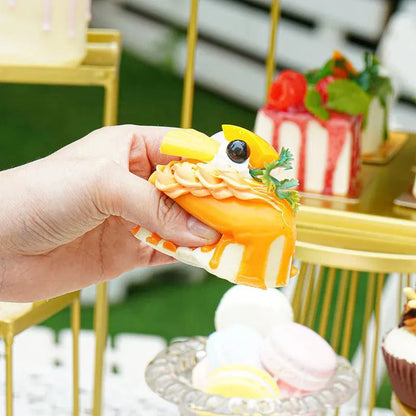 Rynx | Playful Set of 6 Colorful PU Foam Cake Magnets for Creative Home Styling and Photography